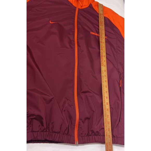Virginia Tech Jacket Team Apparel Nike M Full Zip Athletic Maroon Orange Hokies - Picture 7 of 16